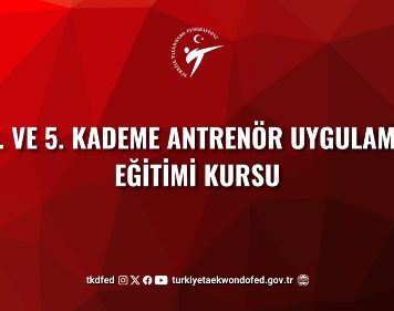 4. ve 5. Kademe Antrenör Uygulama Eğitimi Kursu (Başvuru Süresi Uzatılmıştır)