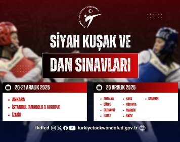 Siyah Kuşak ve Dan Sınavları (2025 Aralık Dönemi)